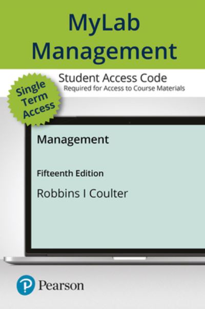 Cover for Stephen Robbins · Mylab Management with Pearson Etext -- Access Card -- For Management (Hardcover Book) (2020)