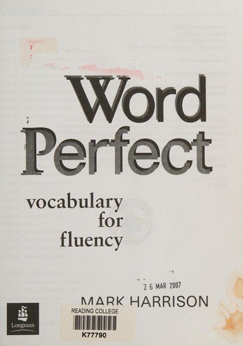 Cover for Mark Harrison · Word Perfect (Vocabulary) (Pocketbok) (1990)