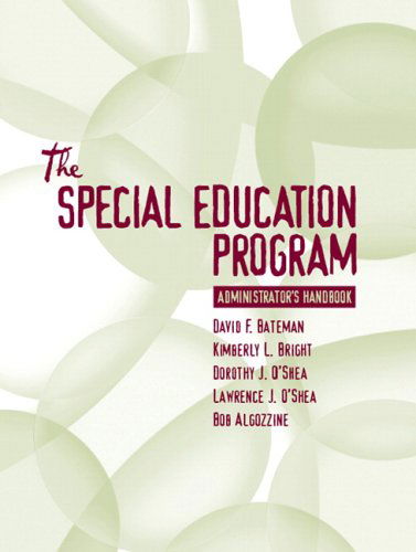 Cover for Robert F. Algozzine · Special Education Program Administrator's Handbook (Paperback Bog) (2006)