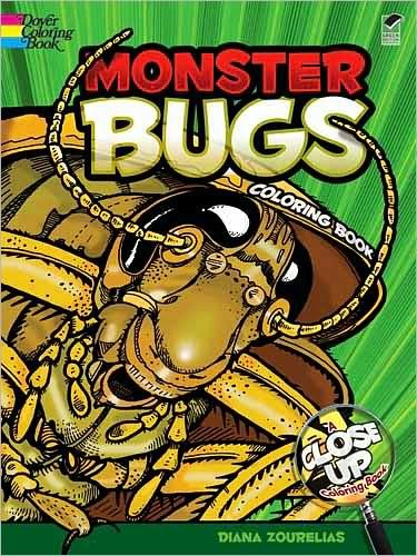 Cover for Diana Zourelias · Monster Bugs: A Close-Up Coloring Book - Dover Nature Coloring Book (Paperback Bog) [Green edition] (2010)