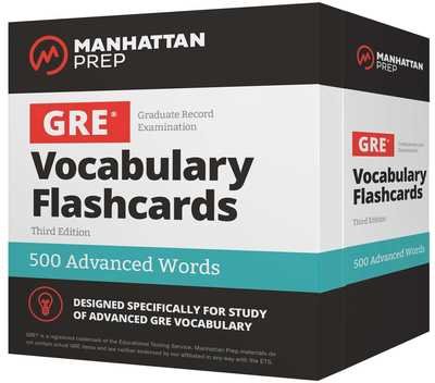 Cover for Manhattan Prep · 500 Advanced Words: GRE Vocabulary Flashcards - Manhattan Prep GRE Prep (Flashkort) [Third edition] (2019)