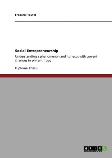 Cover for Teufel · Social Entrepreneurship (Book) (2013)