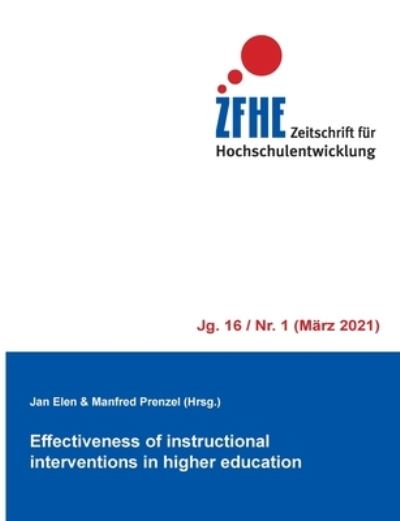 Cover for Jan Elen · Effectiveness of instructional interventions in higher education (Paperback Book) (2021)
