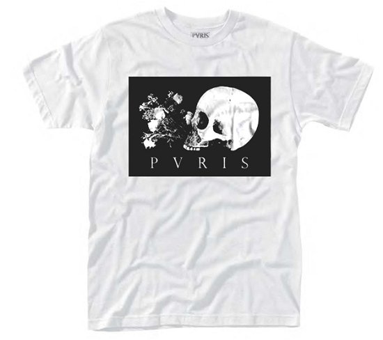 Cover for Pvris · Skull Flowers (T-shirt) [size XL] [White edition] (2016)
