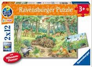 Cover for Ravensburger Kinderpuzzle · Puzzle WWW Tiere im Wald und auf der Wiese (2 x 12 T.) (Toys)