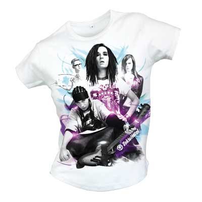 Cover for Tokio Hotel · Band+instruments Skinny White (T-shirt) [size M] (2009)