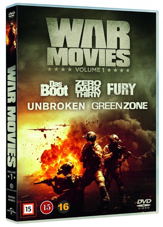 Das Boot / Zero Dark Thirty / Fury / Unbroken / Green Zone - War Movies Volume 1 - Elokuva - PCA - UNIVERSAL PICTURES - 5053083088736 - torstai 15. syyskuuta 2016