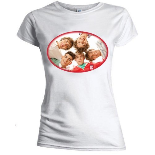 Cover for One Direction · One Direction Ladies T-Shirt: 1D Oval (Skinny Fit) (T-shirt) [size S] [White - Ladies edition]