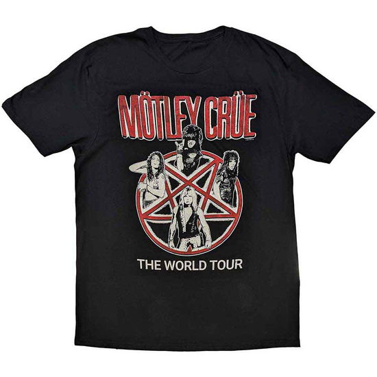 Motley Crue Unisex T-Shirt: Vintage World Tour - Mötley Crüe - Marchandise -  - 5056561086736 - 