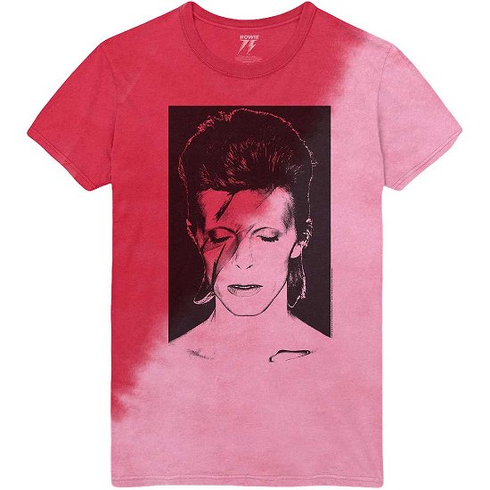 David Bowie Unisex T-Shirt: Aladdin Sane (Wash Collection) - David Bowie - Koopwaar -  - 5056737223736 - 