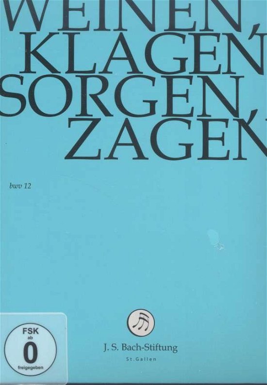 Cover for J.S. Bach-Stiftung / Lutz,Rudolf · Weinen,klagen,sorgen,zagen (DVD) (2014)
