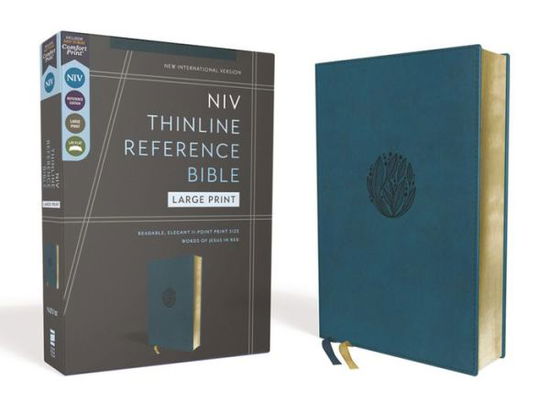 Cover for Zondervan Publishing Company · NIV, Thinline Reference Bible, Large Print, Leathersoft, Teal, Red Letter, Comfort Print (Bok) (2023)