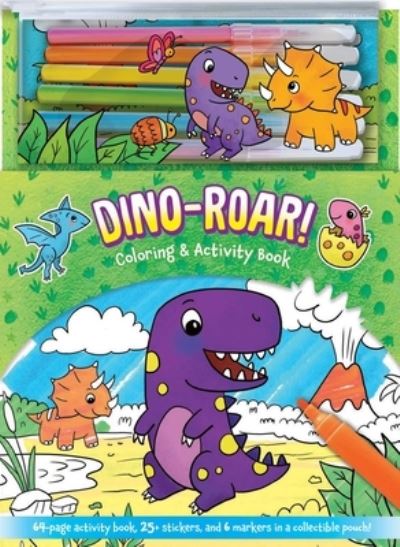 Cover for Editors of Silver Dolphin Books · Dino-Roar! Marker Pouch (Spiral Book) (2022)