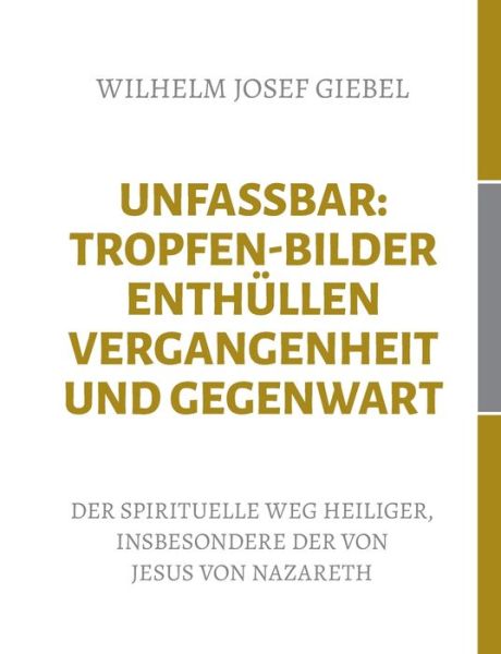 Cover for Wilhelm Josef Giebel · Unfassbar: Tropfen-Bilder enthullen Vergangenheit und Gegenwart: Der spirituelle Weg Heiliger, insbesondere der von Jesus von Nazareth (Paperback Book) (2020)