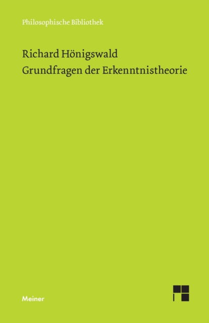 Cover for Richard Hoenigswald · Grundfragen der Erkenntnistheorie (Pocketbok) (1977)