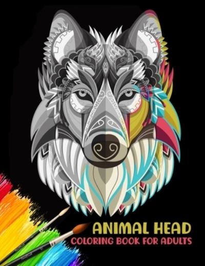 Cover for Dasanix Gefinix · Animal head coloring book for adults: 50 stress relieving coloring page (Paperback Bog) (2021)