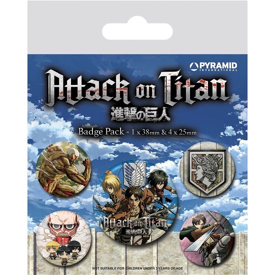 Attack on Titan Ansteck-Buttons 5er-Pack Season 3 - Attack On Titan: Pyramid - Produtos -  - 5050293807737 - 19 de julho de 2023