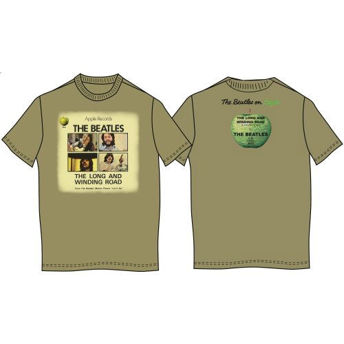 Cover for The Beatles · The Beatles Unisex T-Shirt: Long &amp; Winding Road (Back Print) (T-shirt) [size L] [Brown - Unisex edition]