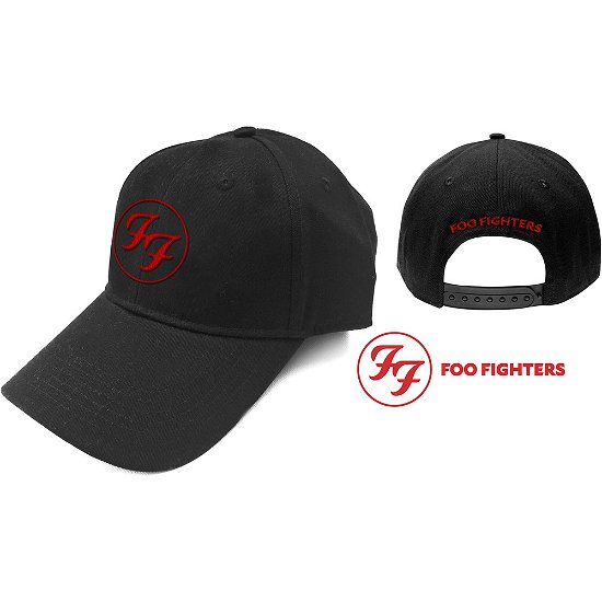 Cover for Foo Fighters · Foo Fighters Unisex Baseball Cap: Red Circle Logo (TØJ) [Black - Unisex edition]