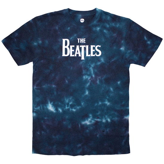 Cover for The Beatles · The Beatles Unisex T-Shirt: Drop T Logo (Blue) (Wash Collection) (T-shirt) [size S] (2025)