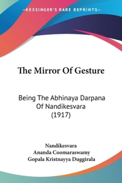 Cover for Nandikesvara · The Mirror Of Gesture (Paperback Book) (2010)