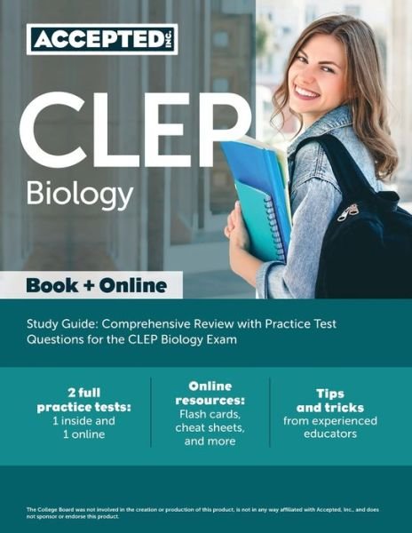 CLEP Biology Study Guide - Inc Accepted - Livros - Accepted, Inc. - 9781635309737 - 6 de dezembro de 2020