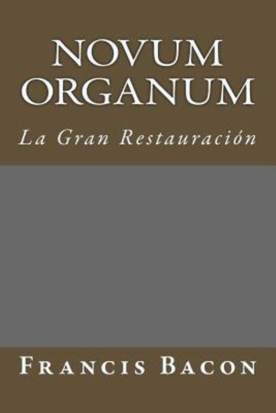 Cover for Francis Bacon · Novum Organum (Paperback Book) (2017)