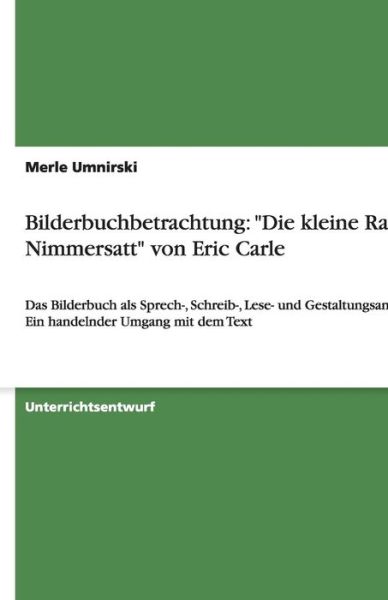 Cover for Bilderbuchbetrachtung · &quot;Die kleine Raup (Book) [German edition] (2009)