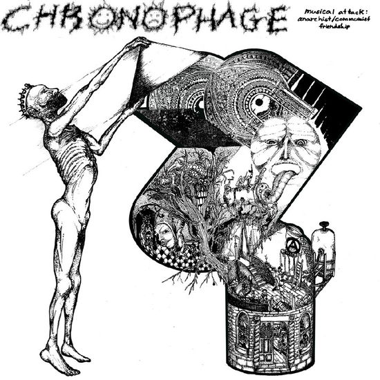Cover for Chronophage · Musical Attack: Communist + Anarchist Friendship (7&quot;) (2025)