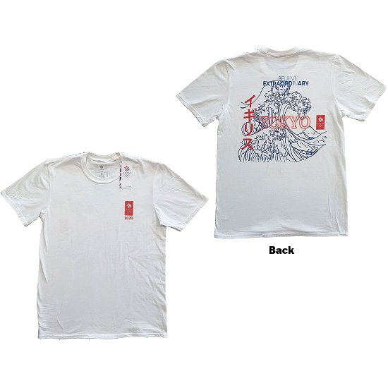 Cover for Team GB · Team GB Unisex T-Shirt: Crashing Waves (Back Print) (T-shirt) [size S] [White - Unisex edition]