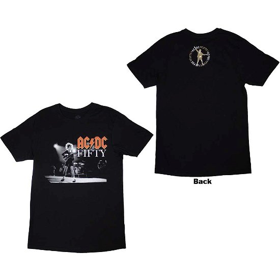 AC/DC Unisex T-Shirt: On Stage Fifty (Back Print) - AC/DC - Marchandise -  - 5056737245738 - 