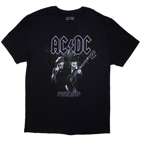 Cover for AC/DC · AC/DC Unisex T-Shirt: PWRD-UP B&amp;W Photo (Black) (Ex-Tour) (T-shirt) [size XL] (2024)