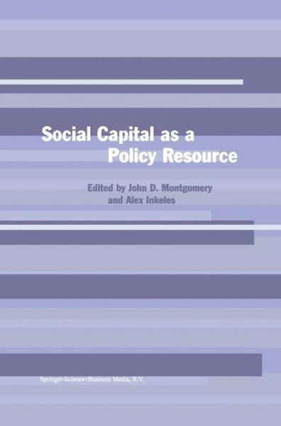 Cover for Montgomery · Social Capital as a Policy Resource (Innbunden bok) [Reprinted from POLICY SCIENCES, 33:3-4, 2001 edition] (2001)