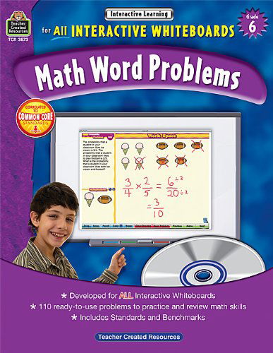 Cover for Teacher Created Resources Staff · Math Word Problems for All Interactive Whiteboards, Grade 6 (Paperback Bog) [Pap / Cdr edition] (2011)