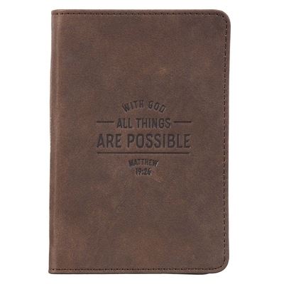 Cover for Christian Art Gifts Inc · Journal Pckt Leather W/God All (Hardcover Book) (2020)