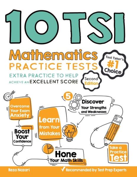 Cover for Reza Nazari · 10 TSI Math Practice Tests (Paperback Book) (2020)