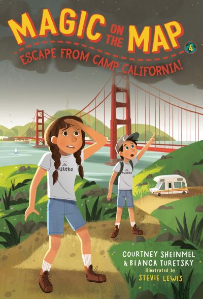 Cover for Courtney Sheinmel · Magic on the Map #4: Escape From Camp California - Magic on the Map (Hardcover Book) (2020)