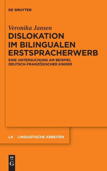 Cover for Jansen · Dislokation im bilingualen Ersts (Book) [German edition] (2014)