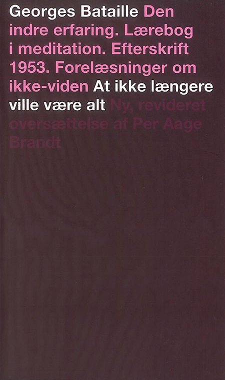 Cover for George Bataille · Diskurs: Den indre erfaring (Paperback Book) [1. wydanie] (2013)