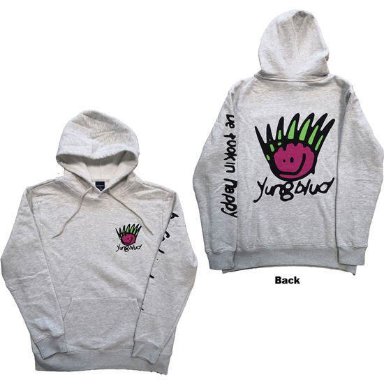 Cover for Yungblud · Yungblud Unisex Pullover Hoodie: Face (Off White) (Back Print) (Hoodie) [size XL] [Neutral, White - Unisex edition] (2021)