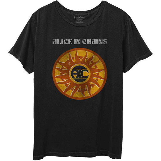 Alice In Chains Unisex T-Shirt: Circle Sun Vintage - Alice In Chains - Fanituote -  - 5056561030739 - 