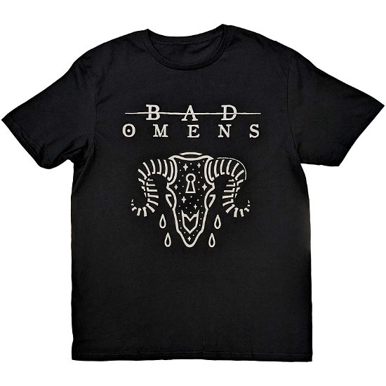 Bad Omens Unisex T-Shirt: Ram Skull - Bad Omens - Koopwaar -  - 5056561085739 - 