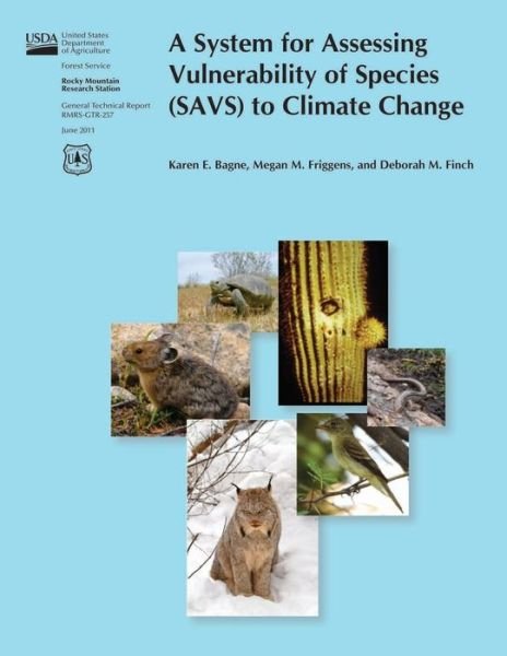Cover for United States Department of Agriculture · A System for Assessing Vulnerability of Species (Savs) to Climate Change (Paperback Book) (2015)