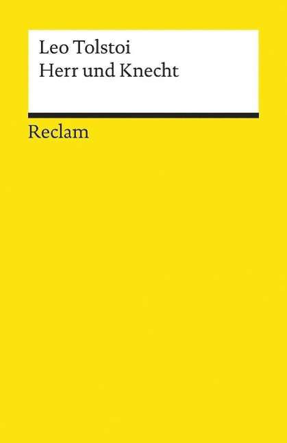 Cover for Lev N. Tolstoj · Reclam UB 03373 Tolstoi.Herr u.Knecht (Book)