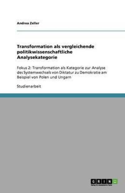 Cover for Zeller · Transformation als vergleichende (Paperback Book) [German edition] (2008)