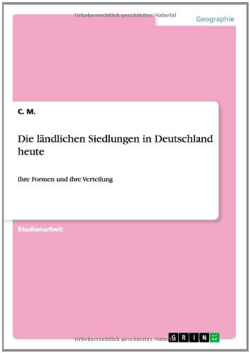 Cover for M. · Die ländlichen Siedlungen in Deutsch (Bok) [German edition] (2014)