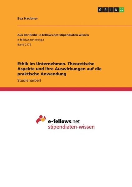 Cover for Haubner · Ethik im Unternehmen. Theoretis (Buch) (2016)