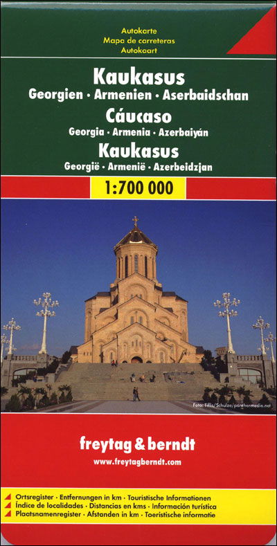 Caucasus - Georgia - Armenia - Azerbaijan Road Map 1:700 000 - Freytag & Berndt - Książki - Freytag-Berndt - 9783707909739 - 1 września 2014