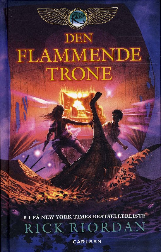 Cover for Rick Riordan · Kane Arkiverne: Kane Arkiverne 2 - Den flammende trone (Bound Book) [1st edition] [Indbundet] (2012)