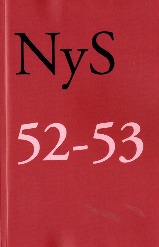 Cover for NyS. Nydanske Sprogstudier: NyS 52-53 (Sewn Spine Book) [1th edição] (2017)